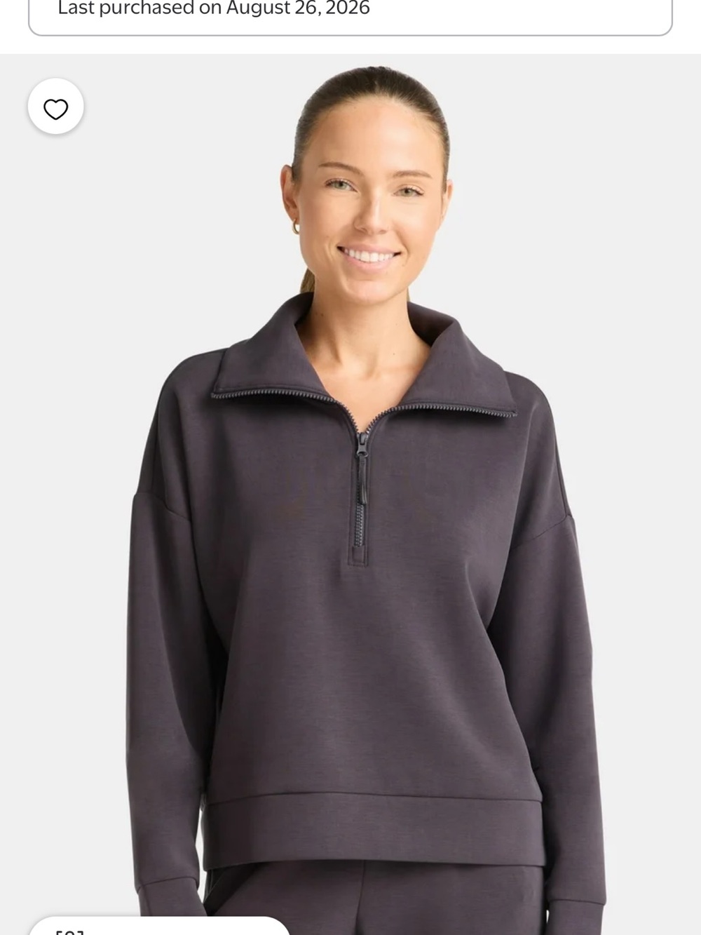 Avia Scuba Knit Quarter Zip Pullover - Sandwashed Black